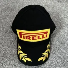 PIRELLI ロゴ刺繍 黒キャップ