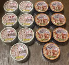 CIAO 缶 まぐろ白身&こしひかり入り 近海まぐろ まとめ売り14缶 猫缶のサムネイル