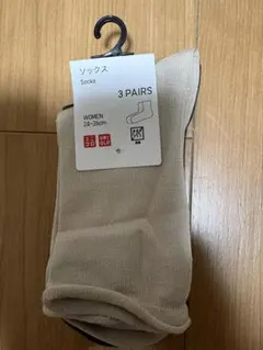 ユニクロ シルクブレンド靴下 トップロール 3PAIRSのサムネイル