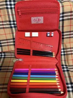 色鉛筆セット 12色 赤いケース