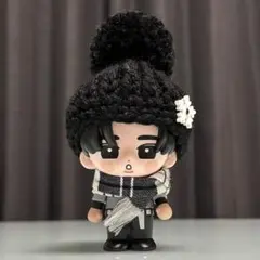ソフビ　すのチル　黒ニット帽　マフラー　ぬい服　SnowMan