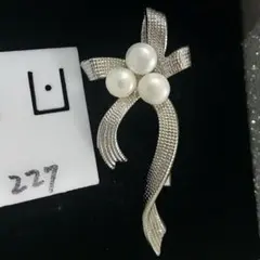 淡水パールブローチ♡リボンブローチ　入学式　卒業式