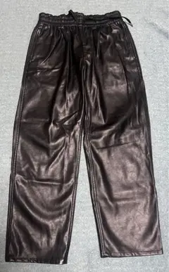レザーパンツ　wide-casual vintage3.0