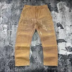 34×32 USA製 Carhartt ダブルニー B01 ペンキ 雰囲気系
