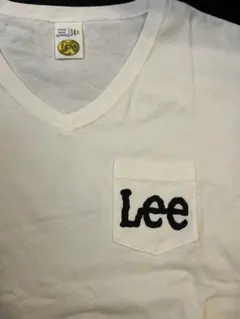 Lee Ｖネック　ポケット　ロゴ　Tシャツ　ホワイト