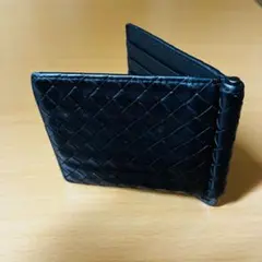 ブラック イントレチャート マネークリップ 二つ折り財布