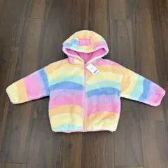 【新品タグ付】NEXT レインボーフリースジャケット 110