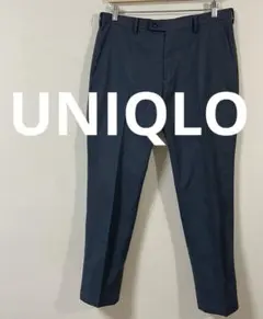 ユニクロ　感動パンツ　ウルトラライト　コットンライク　ネイビー　ウエスト85cm