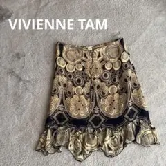 美品 希少VIVIENNE TAM ヴィヴィアンタム スカート0 短冊 花柄 美品 希少VIVIENNE TAM ヴィヴィアンタム スカート0 短冊 花柄