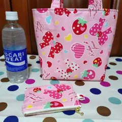 1094特価訳ありハンドメイドリボンハートランチバッグカード小銭入れ