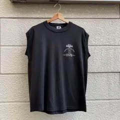 80s USA製 黒 ノースリーブTシャツ ビール XLサイズ vintage