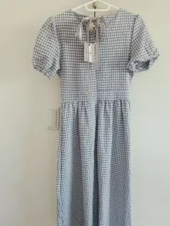 バッグリボン‎ギンガムチェックワンピース