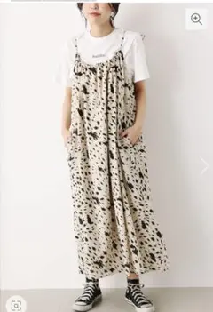 新品未使用タグ付き　ギャザーキャミワンピース