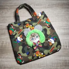 コヤンイサムチョント–トバッグ 着ぐるみ猫ちゃん迷彩柄くまちゃん