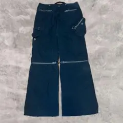 00s LOWBOX Y2K ギミック フレア カーゴパンツ 平成 黒 M - メルカリ