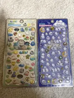 （正規品）ストーン付きジュエルプチドロップとりのなかまたち・シマエナガ2枚セット