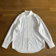 80s 90s USA製 ウィングカラー ドレスシャツ L-4 白