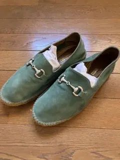 希少 GUCCI ホースビット デッキシューズ ローファー グリーン 緑 