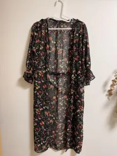 YECCA VECCA 花柄シアーガウン 五分袖のサムネイル