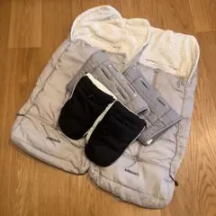 Airbuggy フットマフとハンドマフセット　ベビーカー用シート グレー