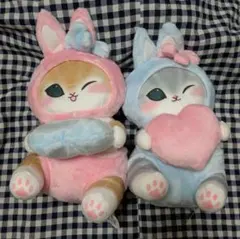 mofusand うさにゃん BIGぬいぐるみ ブルー ピンク 全2種