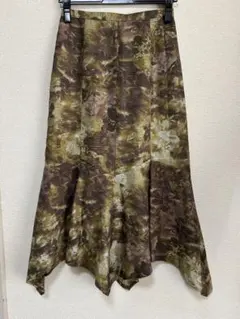 PINOREサイズ38イレギュラー丈の美ラインシルク混スカート⭐︎6392