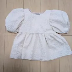 アイボリーパフスリーブブラウス 120サイズ
