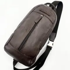 コーチ F70691 ボディバッグ キャムデン ホーボー レザー シボ 茶色