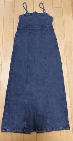キャミワンピース ダークデニム フロントスリット