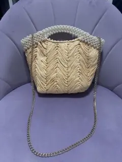 ZARA ビーズシーシェルモチーフ パーティー ハンド ショルダー 2way ZARA ビーズシーシェルモチーフ パーティー ハンド ショルダー 2way