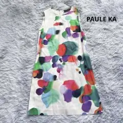 PAULE KA ノースリーブワンピース カラフル 水彩画風 ポールカのサムネイル