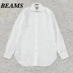 【美品】BEAMS 長袖シャツ 15 1/2-39 ホワイト 無地のサムネイル