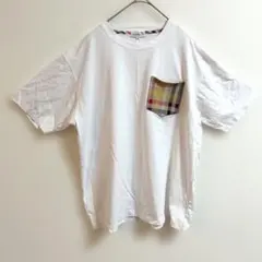Arnold Palmer ポケット半袖Tシャツ M 白 チェック　カジュアルのサムネイル