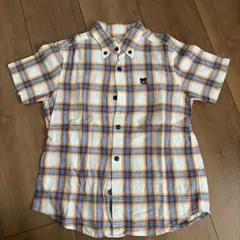 DOUBLE.B 半袖チェックシャツ 130