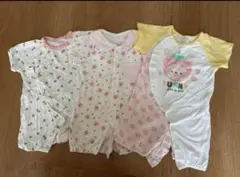 ベビー用ロンパース3点セット 夏ロンパース　半袖50〜60 女の子