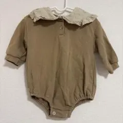 【韓国子供服】BEBE HOLICブラウンロンパース80センチ(M)