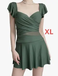 フリル付きラップスタイル水着　XL