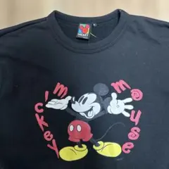 【ビンテージ】ディズニー ミッキー スウェット 黒 M USA古着 90s