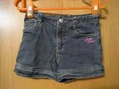 120cmメゾピアノブラックデニムショートパンツ