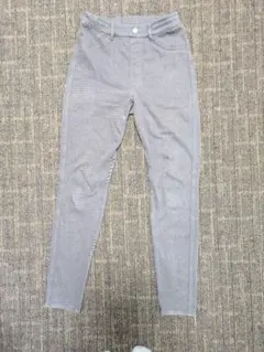 UNIQLO レギンスパンツ グレー S　ウエストゴム