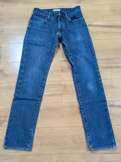 ダークブルー ストレートジーンズ 裏地