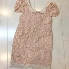 ラグナムーン総レース襟付きワンピ