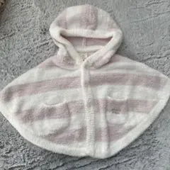 ジェラートピケ ポンチョ ベビー もこもこ ピンク