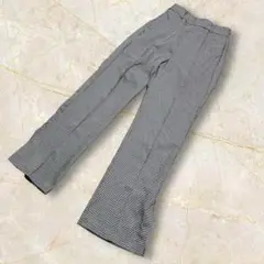 RETROGALLER【M】イージーパンツ　スラックス　チェック風　ブラウン系