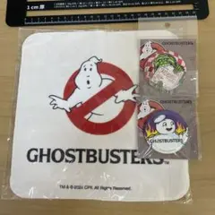 GHOSTBUSTERS ハンドタオルと缶バッジのセット