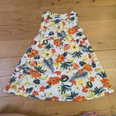BEAMS mini トロピカル柄　フラワープリント ワンピース 110サイズ