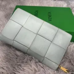 RFID/良品✨ボッテガヴェネタ 長財布 カセット イントレチャート