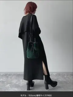本日出品終了【pageboy】ウインドヨークニットワンピース