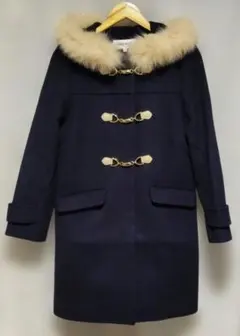 極美品【MISCH MASCH】 ネイビー ダッフルコート 38　M　ロング丈