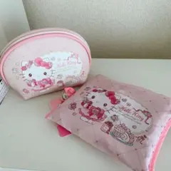 2点セット　サンリオ　ハローキティ　ポーチ＆ショッピングバッグ